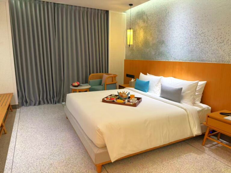 room with breakast in room